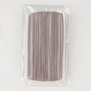 Резинка окантовочная, блестящая, 15 мм x 50 м, цвет серо-коричневый