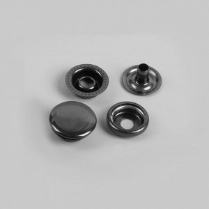 Кнопка О-образная, d = 15 мм, цвет чёрный никель