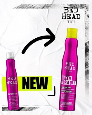 Tigi bed head queen for a day спрей лак для придания объема волосам 311мл