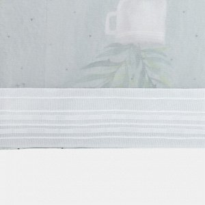 Тюль с подхватом и ламбрекеном «Садовая романтика», 250x200 см, 100% п/э, вуаль