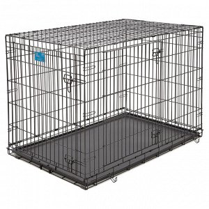 Клетка MidWest Life Stages для собак 124х79х82h см, 2 двери, черная