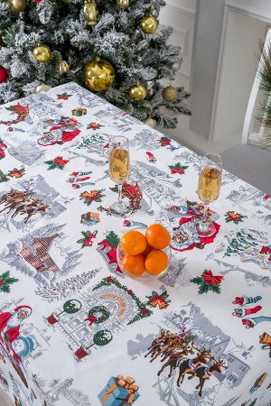 Скатерть Яркая праздничная скатерть - незаменимое украшение любого стола. Ткань выполнена из 100% хлопка, имеет плотную текстуру, высокую износостойкость, красивую фактуру и яркий рисунок.

Скатерть м