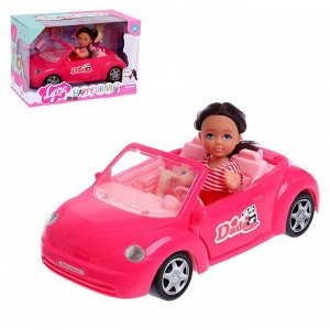 Кукла малышка Lyna в путешествии с машиной, питомцем и аксессуарами, МИКС