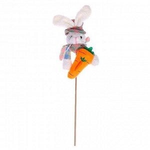 Мягкая игрушка-топпер «Кролик с морковкой», виды МИКС