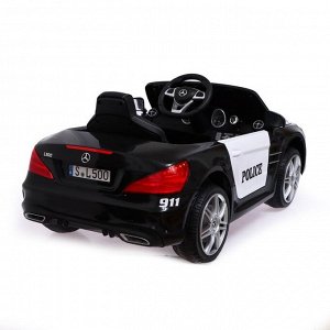 Электромобиль MERCEDES-BENZ SL500, полиция, EVA колеса, кожаное сидение, цвет чёрный