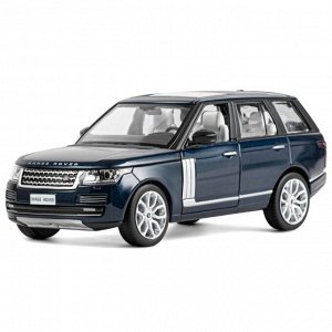 Машина металлическая Range Rover 1:26, открываются двери, капот, багажник, свет и звук, цвет синий перламутр