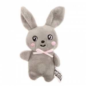 Мягкая игрушка «Кролик», магнит, цвет серый