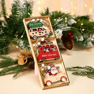 Набор декоративных новогодних подвесок (игрушек), 9 шт
