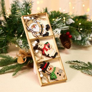 Набор декоративных новогодних подвесок (игрушек), 9 шт