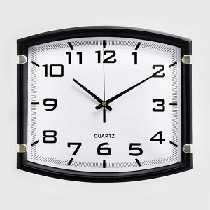 Часы настенные, серия: Классика, "Модерн", 25 х 22 см, черные