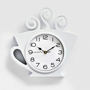 Часы настенные, серия: Кухня, "Чашка кофе", плавный ход, d=16 см