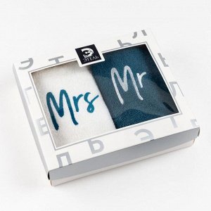 Набор полотенец "Mr&Mrs" 30х60 см-2 шт, 100% хлопок, 340г/м2