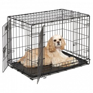 Клетка MidWest iCrate для собак 76х48х53h см, 2 двери, черная