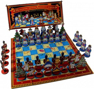 Нескучные шахматы 2в1 "Щелкунчик против Мышиного короля" (дерево)