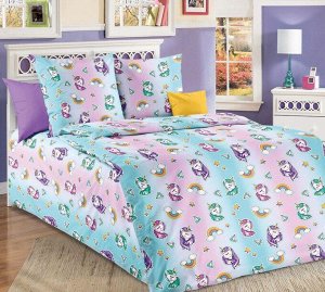 Комплект постельного белья 1,5-спальный, бязь "Люкс", детская расцветка (Млечный путь)