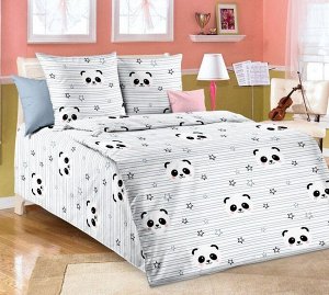 Комплект постельного белья 1,5-спальный, бязь "Люкс", детская расцветка (Бамбуковый мишка)