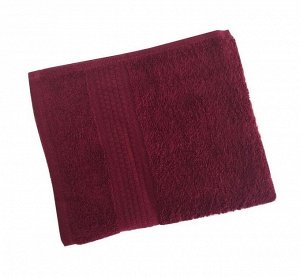 Махровое гладкокрашеное полотенце 40*70 см 460 г/м2 (Бордовый)