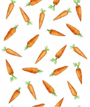 Полотенце 50*70 вафельное (Морковки, белый)