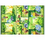 Полотенце вафельное пляжное 80*150 см (Спа, зеленый)