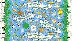 Полотенце вафельное пляжное 80*150 см (Банный мир)
