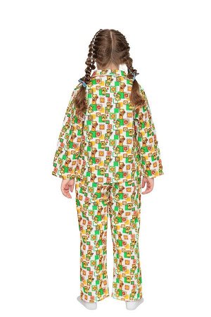 Пижама для девочки, модель 307, фланель (Веселые мишки)