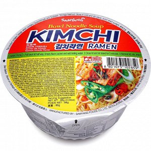 Лапша быстрого приготовления (со вкусом кимчи) Bowl noodle soup. Kimchi ramen 86г