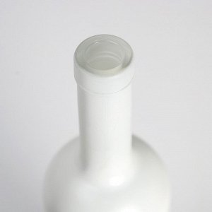 Ваза интерьерная, бутылка, белая 0,7л