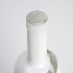 Ваза интерьерная, бутылка, белый узор 0,7л