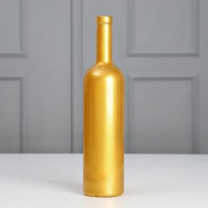 Ваза интерьерная, бутылка, золотая 0,7л