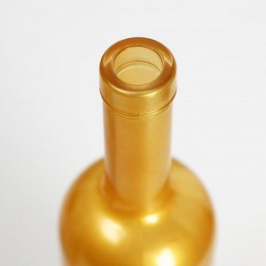 Ваза интерьерная, бутылка, золотая 0,7л