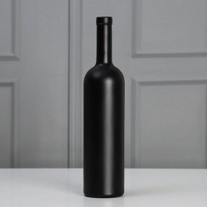 Ваза интерьерная, бутылка, черная 0,7л