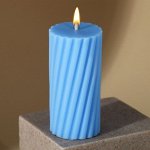 Свеча интерьерная «Витая»,олубая