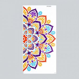 Наклейка пластик интерьерная цветная "Мехенди цветок" 30х60 см