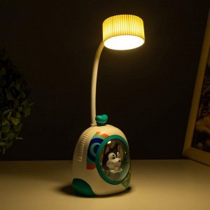 Настольная лампа "Собачка" LED 3Вт USB белый 7х8х28 см RISALUX