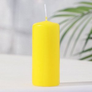 Свеча - цилиндр, 4х9 см, 11 ч, 90 г, желтая
