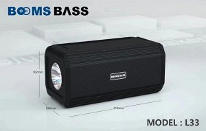 Портативная колонка на солнечной батарее Booms Bass Wireless Speaker L33