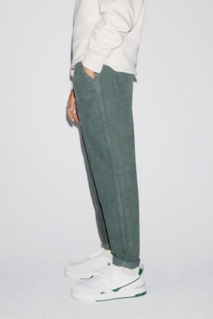 Вельветовые брюки с эластичной талией