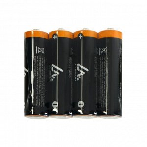 Батарейка солевая Luazon Heavy Duty, AA, R6, спайка, 4 шт