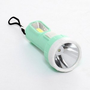 СИМА-ЛЕНД Фонарь ручной, 1 Вт LED, боковой 5 Вт COB, 2 режима, 1 AA, 10.4 х 4.3 см