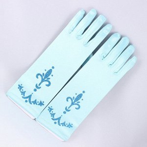 Перчатки для принцесс, цвет голубой
