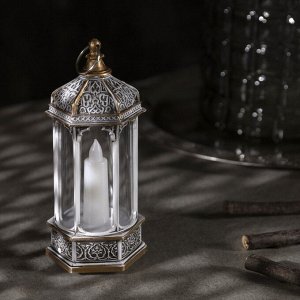 Светодиодная фигура «Свеча в ротонде» 6.3x14x6.3 см, пластик, батарейки AG13x3 (в копмплекте), свечение тёплое белое