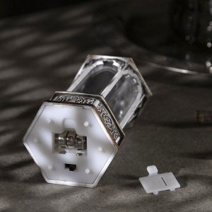 Светодиодная фигура «Свеча в ротонде» 6.3x14x6.3 см, пластик, батарейки AG13x3 (в копмплекте), свечение тёплое белое