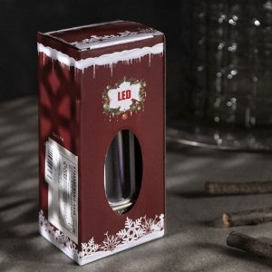 Светодиодная фигура «Свеча в ротонде» 6.3x14x6.3 см, пластик, батарейки AG13x3 (в копмплекте), свечение тёплое белое