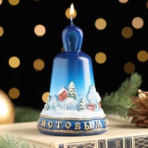 Свеча декоративная "Колокольчик Рождественский", большая, 6,5х6,5х10 см 4854911