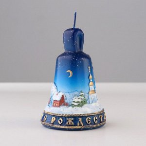Свеча декоративная "Колокольчик Рождественский", большая, 6,5х6,5х10 см 4854911