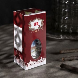 Светодиодная фигура «Фонарь с оленем» 5.5 x 13 x 5.5 см, пластик, батарейки AG13х3 (в комплекте), свечение тёплое белое