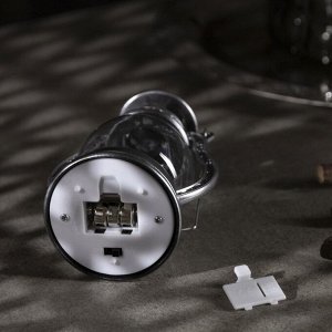 Светодиодная фигура «Серебристый фонарь» 8 ? 12 ? 6 см, пластик, батарейки AG13х3, свечение тёплое белое