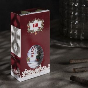 Светодиодная фигура «Фонарь со снеговиком» 7x13x3.5 см, пластик, батарейки AG13x3 (в комплекте), свечение тёплое белое