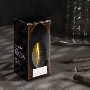 Светодиодная фигура «Золотистая свеча со снеговиком» 5 x 9 x 5 см, пластик, батарейки AG13х3 (в комплекте), свечение тёплое белое