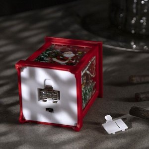 Светодиодная фигура «Фонарь с Дедом Морозом» 6 x 13 x 6 см, пластик, батарейки AG13х3 (в комплекте), свечение тёплое белое